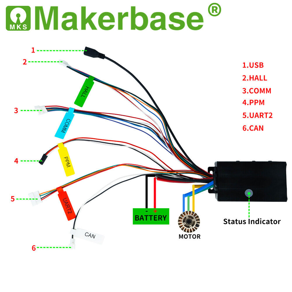 Makerbase VESC 75100 75V 100A ESC Based on VESC For Electric Skateboard/Scooter - Escooterparts