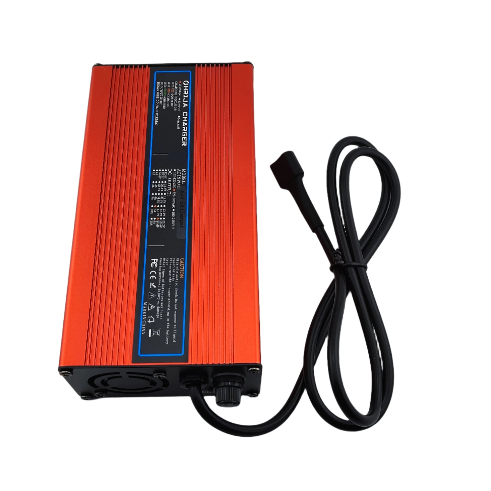 XT60 84V 5A Lithium Battery Charger for 20S 72V Electric Bike/Scooter