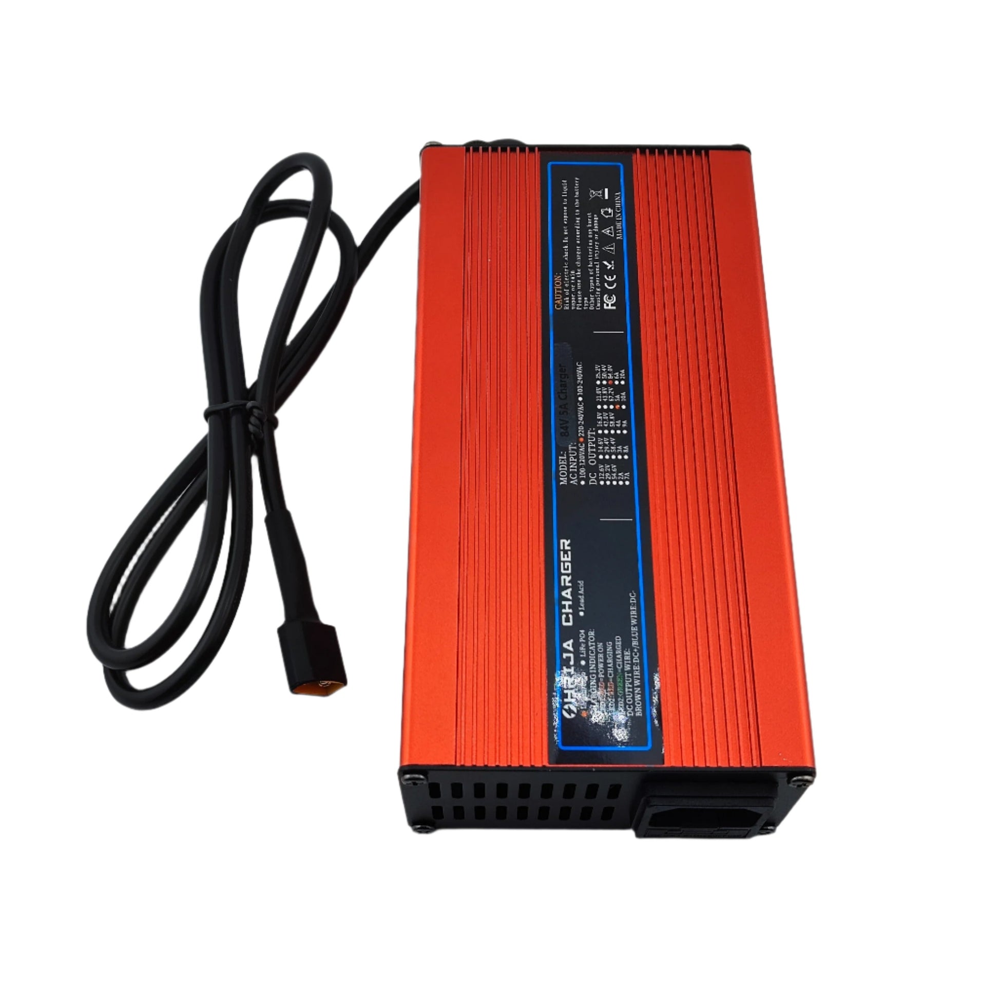 XT60 84V 5A Lithium Battery Charger for 20S 72V Electric Bike/Scooter