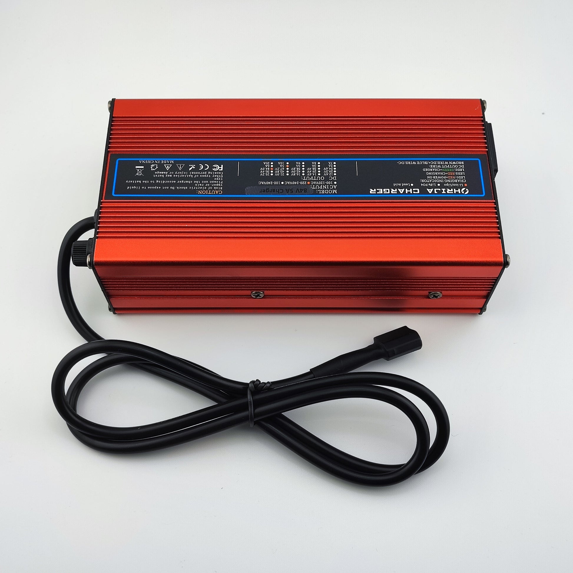 XT60 84V 5A Lithium Battery Charger for 20S 72V Electric Bike/Scooter