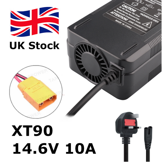 XT90 14.6V 10A LiFePO4 Battery Charger for 4S 12V Battery - Escooterparts